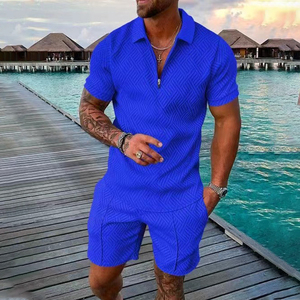 DOVEARK RTS-Conjunto de 2 Piezas para Hombre, Traje POLO de Manga Corta con Solapa, Pantalones Cortos, Primavera <span class=keywords><strong>y</strong></span> Verano, EE. UU., Juego de 2 Piezas - Product Image 4