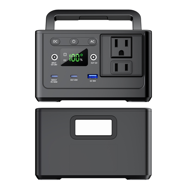 Mini Portable Power Station 150W 96Wh LiFePO4 Solar Charger AC/DC/USB-C Wireless Output Home Backup Camping Power Bank