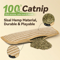Tapis à gratter et jouet-coussin en sisal à la catnip pour chat - Nettoyage des dents, résistant aux morsures, divertissement et relaxation, édition de Noël