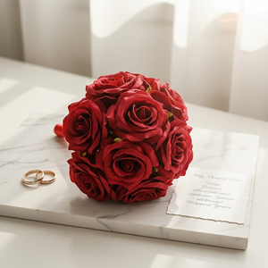 Bouquet de Mariée Rose Artificielle Style Européen <span class=keywords><strong>et</strong></span> Américain, Luxe Léger, Rétro <span class=keywords><strong>Romantique</strong></span>, Fleur Artificielle pour la Mariée - Vente Chaude - Product Image 5