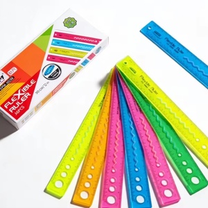 Regla Flexible de Plástico de 30 cm Personalizada de Fábrica, Regla Recta para la Escuela, Colores Surtidos, para Dibujo Escolar, Material de Papelería para Estudiantes - Product Image 1