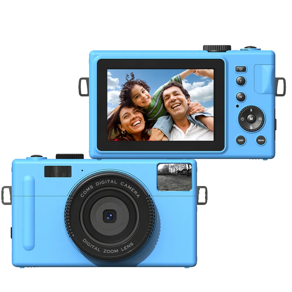 كاميرا فيديو رقمية بمظهر Dslr عالية الدقة كاملة عالية الدقة ورخيصة للاستخدام المنزلي مع تكبير رقمي 4X
