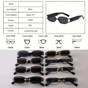 Lunettes de soleil carrées punk tendance 2025 pour hommes, verres transparents, protection UV400, petites lunettes de soleil rectangulaires pour femmes - Product Image 4