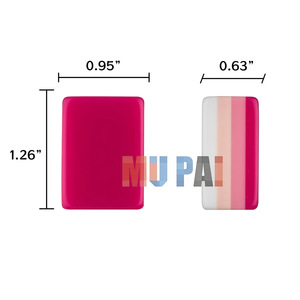 2026 Fichas de Mahjong Americano de Acrílico Fucsia de 4 Capas Color Caramelo, Juego de Mahjong Americano tipo Sándwich - Product Image 3