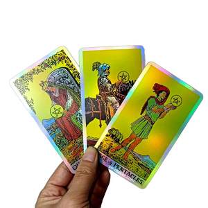 Juego de cartas de <span class=keywords><strong>Tarot</strong></span> frustradas holográficas brillantes con impresión personalizada a pedido con caja personalizada - Product Image 2