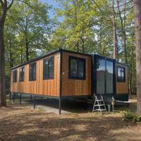 Maison miniature moderne de style moderne, en matériau EPS de luxe, modulaire, préfabriquée, conteneur, design moderne, 1 à 3 chambres