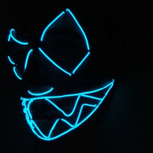 Envío rápido <span class=keywords><strong>carnaval</strong></span> máscara fiesta brillante LED de neón de Halloween máscara de cara completa - Product Image 4
