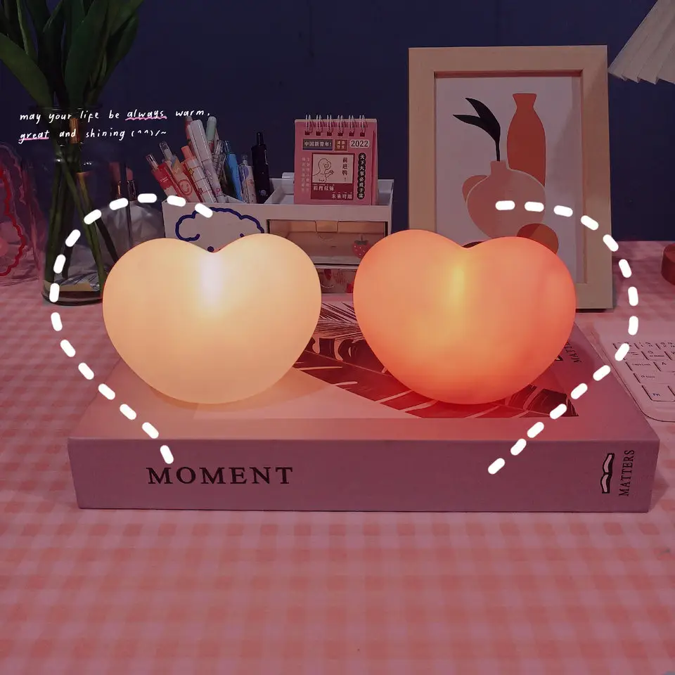 2023 Deco Light Red Heart Shaped Small Night Led Table Lamp Giant Heart Light for Valentines