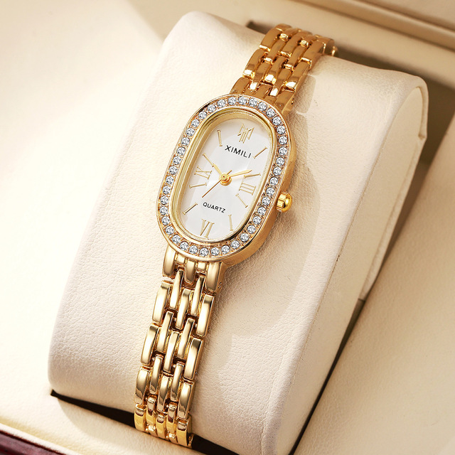 New Style Diamond-Encrusted Stainless Steel Band Movement Fashion Women's Quartz Watch Starry Sky Casual Watch