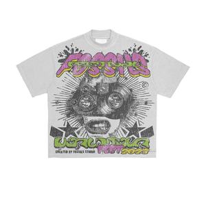 T-shirt Oversize à Manches Courtes en Coton Tricoté 100% Coupe Classique pour Fabricants de Vêtements, Lavage Acide, Écologique, Idéal pour l'Impression - Product Image 1