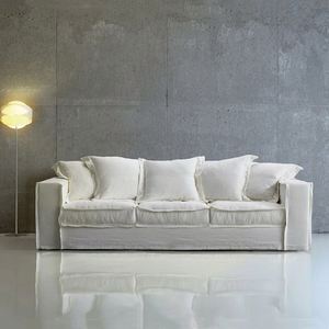Sofá Doble de Tela Moderno y Sencillo, Sofá Recto Nórdico para Sala de Estar, Sofá Informal Blanco para el Hogar, Desmontable y Personalizable - Product Image 5