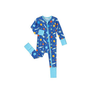 Pijamas <span class=keywords><strong>de</strong></span> Fibra <span class=keywords><strong>de</strong></span> Bambú para Bebés Niños y Niñas, Recién Nacidos Prematuros, con Cierre YKK Bidireccional, Estampado Animal, Ropa Casual <span class=keywords><strong>de</strong></span> Otoño - Product Image 1