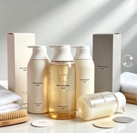Bouteille de lotion ronde vide personnalisable avec pompe, 300 ml, 500 ml, bouteille de shampooing en plastique pour après-shampoing