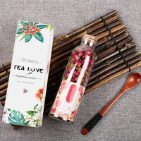 Thé aux fleurs de rose, combinaison de thé aux fruits d'orge et de sarrasin, coffret cadeau de thé en bouteille Zhongrun