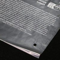 100% biodégradable impression personnalisée plat Poly sac LDPE sacs transparents pour l'emballage EN15343 sac en plastique Transparent pour vêtements