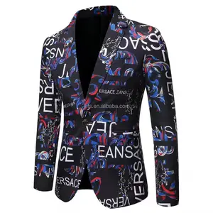 J & H 2022 giacca da uomo di alta qualità con lettera graffiti bottone singolo plus size abiti e blazer streetwear cappotti di moda