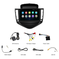 Pour Chevrolet Cruze 2009-2015 : Système de navigation GPS avec Android Auto, CarPlay, écran tactile, Wi-Fi, lecteur multimédia et caméra de recul