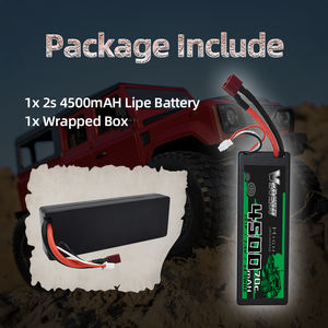 VSVAW 7.4V 70C 4500毫安时2s脂电池，带迪恩斯插头硬壳电池，用于遥控汽车船卡车直升机飞机赛车模型 - Product Image 6