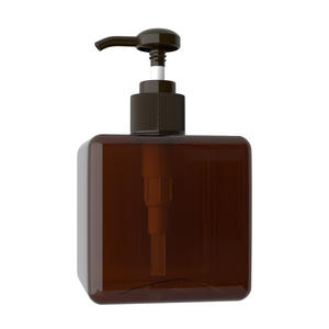 Bouteille de lotion rechargeable 250ml PETG 8oz ambre vert foncé blanc noir vide carré shampooing lavage corporel bouteilles de <span class=keywords><strong>gel</strong></span> <span class=keywords><strong>douche</strong></span> avec pompe - Product Image 5