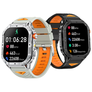 Montre connectée AMOLED K70A pour hommes, étanche IP68, moniteur de fréquence cardiaque et d'oxygène sanguin, montre connectée de sport d'extérieur avec lampe torche - Product Image 1