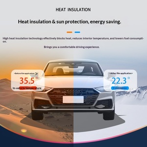 Film solaire haute isolation pour vitres de <span class=keywords><strong>voiture</strong></span>, couleur inaltérable, anti-explosion, anti-buée, protection UV, pare-brise avant, vitres latérales et arrière - Product Image 4