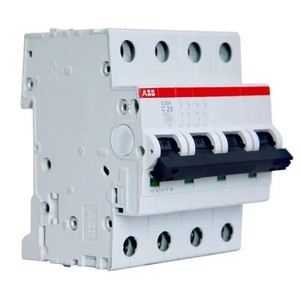 Disjoncteur miniature ABB S204-C20 tétrapolaire 20A C-Line 6kA 400V AC à montage sur rail DIN, unité thermique magnétique blindée - Product Image 5