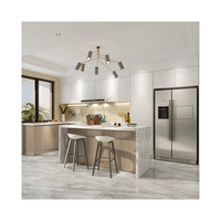 Idée de conception de cuisine moderne Meuble d'armoire moderne Ensembles de cuisine Armoire Mobilier intelligent dans la menuiserie de cuisine