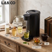 Bouilloire électrique LANCO en acier inoxydable 3L avec fonction maintien au chaud et protection anti-ébullition à sec, Thermo Pot numérique