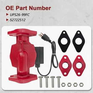 ปั๊มน้ำหมุนเวียน Yainetan 115V 33 แกลลอนต่อนาที สีแดง ทำจากโลหะ สำหรับระบบทำความร้อนแบบแผ่นรังสี ใช้แทนปั๊มหมุนเวียนน้ำในหม้อต้มไฮโดรนิค - Product Image 3