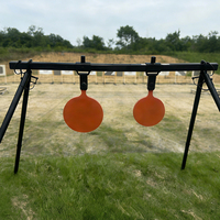 Support de cible de tir en plastique rond multi-usages de couleur orange de 6 et 8 pouces pour l'entraînement en extérieur sur le stand de tir