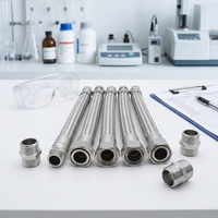 Tuyau flexible métallique tressé en acier inoxydable 304/316 DN25 DN20