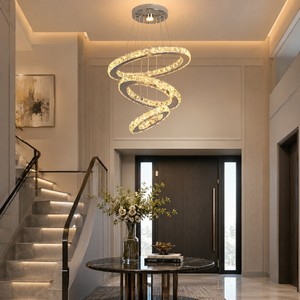Indoor Modern Luxury Crystal Chandelier Pendant <b>Led</b> Pendant Hanging <b>Lights</b> for Restaurant Bedroom - Product Image 2