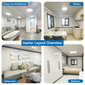 Contenedor Móvil Prefabricado de 700 mm, Casa Contenedor Expandible con Baño y <span class=keywords><strong>Ducha</strong></span>, 3 Dormitorios - Product Image 5