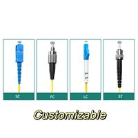 Personnalisé Fc Sc Lc St Upc cavalier à fibre optique monomode polonais 2M 3M cordon de raccordement à fibre optique jaune