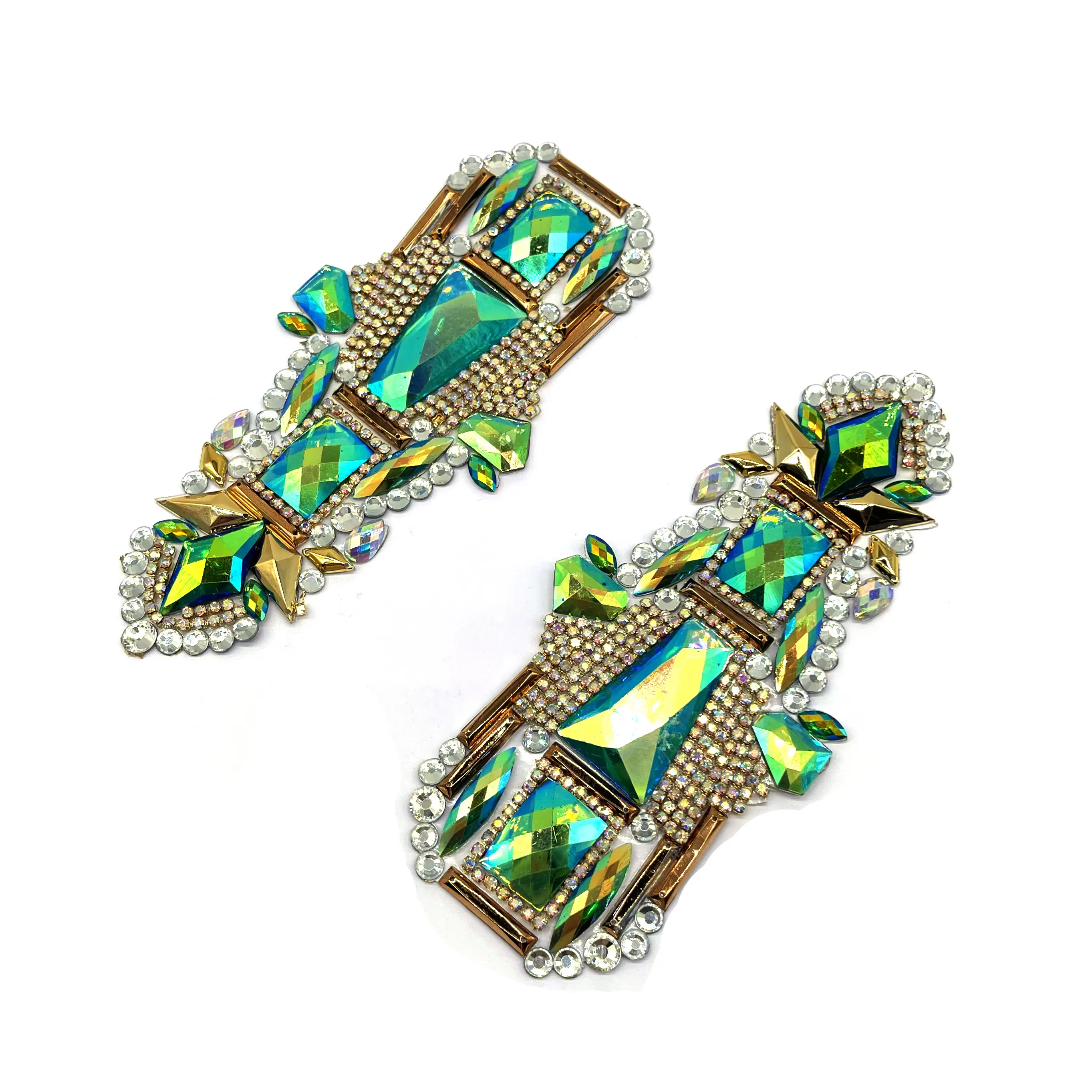 Carnival Resin Hot-Fix Rhinestone Appliques Flatback Iron-On Patches mardi gras apparel for women