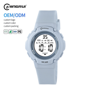 Montre numérique pour femme MINGRUI, grand écran LCD, étanche, montre numérique pour femmes, sport, alarme, <span class=keywords><strong>calendrier</strong></span>, 6 couleurs, OEM - Product Image 1