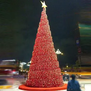 大規模な商業クリスマス6m巨大なクリスマス照明3D装飾モチーフストリート用の大きなライトツリー