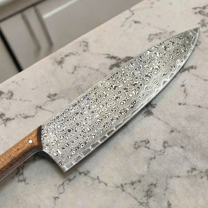 Cuchillos de Cocina Japoneses Hechos a Mano, Juego de Cuchillos Santoku, Acero Damasco Real de 67 Capas VG10, Estándar Profesional Japonés - Product Image 4