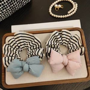 Bandeau en coton coréen à rayures noires et blanches, mignon, en tissu, pour femmes, accessoires pour cheveux - Product Image 1