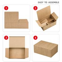 Boîte en papier kraft personnalisée avec logo, grande capacité, emballage cadeau, écologique, prix d'usine en gros
