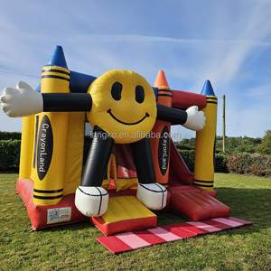 パーティーレンタルインフレータブルバウンスハウス新デザインクレヨン弾む城商業Hupfburgキッズパーティー - Product Image 2