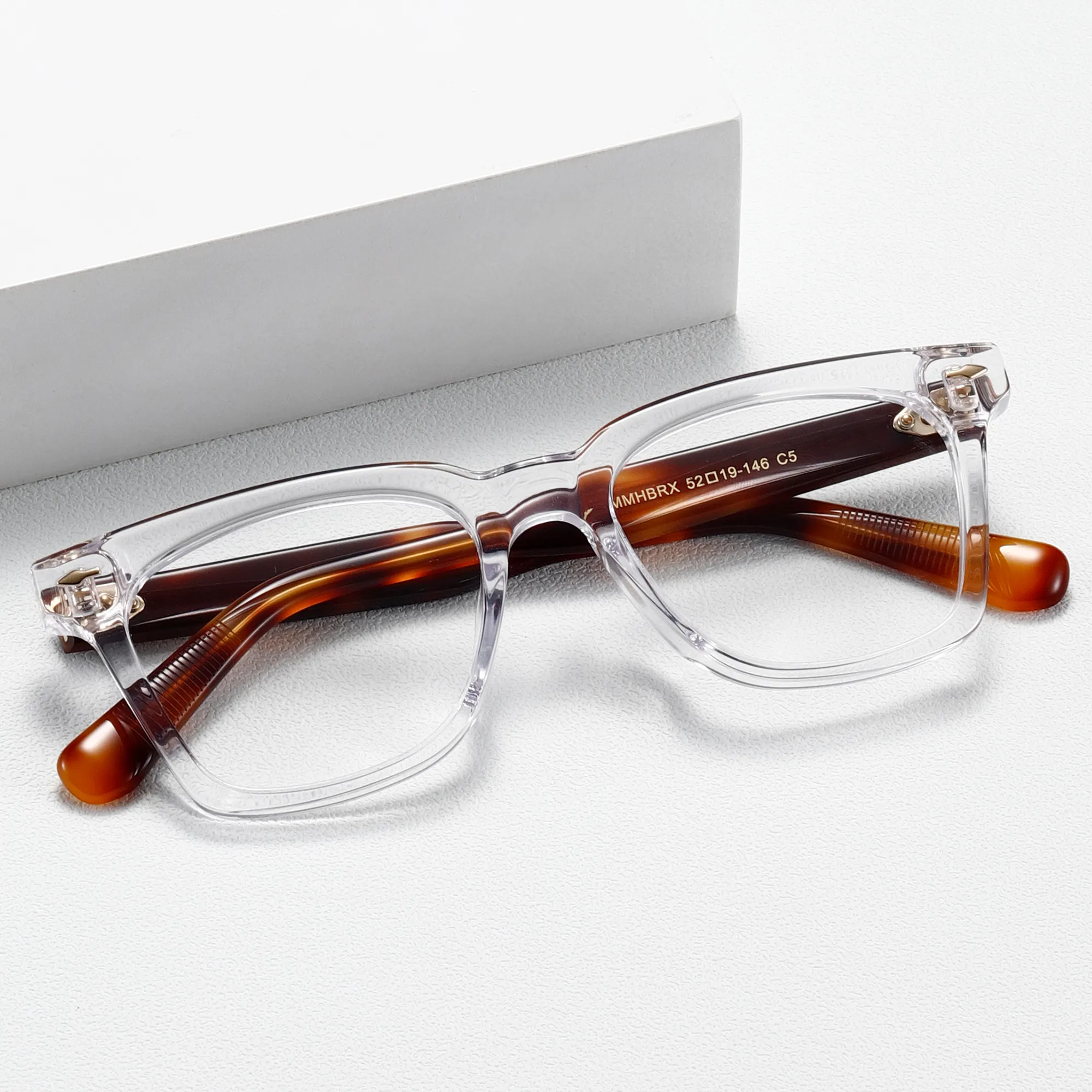 Hengtai, роскошные прямоугольные оправы для очков, индивидуальный логотип, ацетатные мужские очки, модные итальянские дизайнерские оптические оправы с принтом
