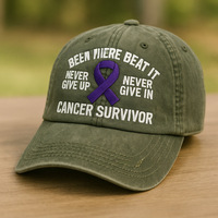 Chapeau de sensibilisation au cancer du sein Chapeau brodé de ruban rose