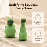 Jouet anti-stress Hippopotame Squishy en mousse TPR souple à rebond lent, corps moelleux, pour le calme au bureau et la décoration de la maison