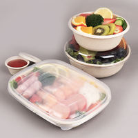 Conteneur alimentaire biodégradable en bagasse de canne à sucre, boîte à lunch en pulpe pour emporter, emballage compostable écologique