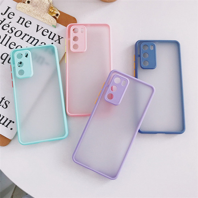 Camera Lens Protect TPU PC Back Cover Shockproof Matte Transparent Phone Case for Huawei P60 Pro P30 P40 Lite Mate 20 30 Nova 5T