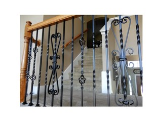 Modern Indoor Satin-Finish Wrought Iron <strong>Stair</strong> Railing Baluster Skinny Basket Design Steel Decorative <strong>Stair</strong> <strong>Parts</strong> for Decks - Product Image 2