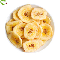 Collations sucrées saines frites sous vide VF croustillantes chips de banane séchées en vrac prêt à manger