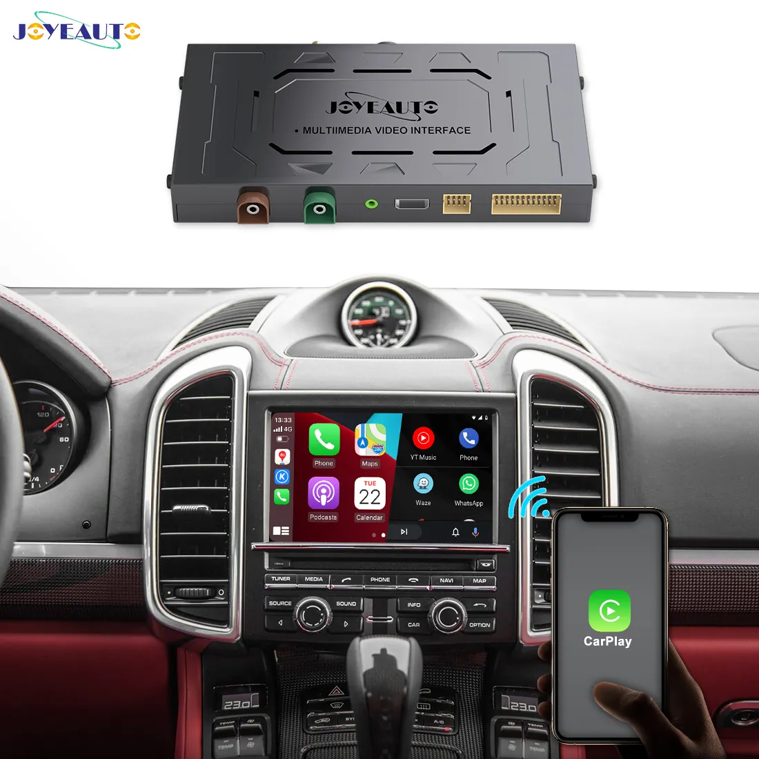 Joyeauto Apple Voor Porsche Cayenne Panamera Macan Bosxter 911 Pcm3.1 Carplay Airplay Auto Oplossing Draagbare 4K Cd Speler WJPO-1