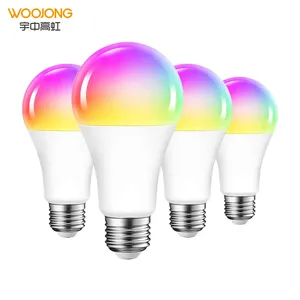 Woojong Hot Sale Rgb Gloeilamp Smart Rgb Connect Met Mobiele Telefoon Multicolor 7W Dimbaar Smart G9 E27 Led Lamp